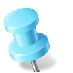 Map Marker Push Pin 2 Left Azure