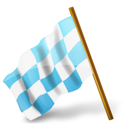 Map Marker Chequered Flag Left Azure