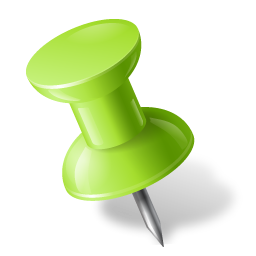 Map Marker Push Pin 1 Left Chartreuse