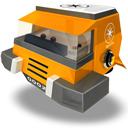 space racing car orange