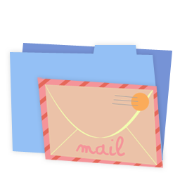 Blue folder mail