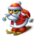 Santa skiing