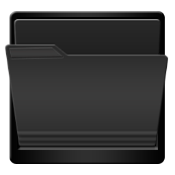 Black Open Folder