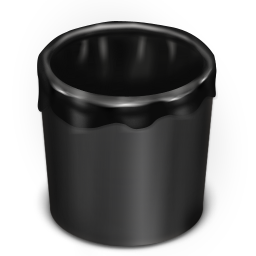 Trash Black Empty