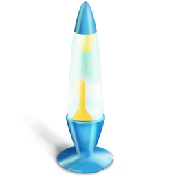 Lamp yellowblue