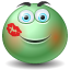 Kissed emoticon