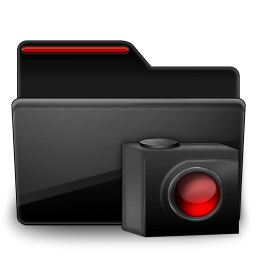 Folder Cameras black red