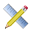 Pencil and ruler