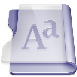 Purple font