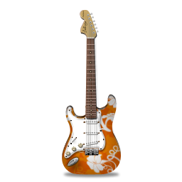 Stratocaster guitar flowers