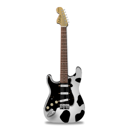 Stratocaster guitar cow