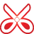 Scissors red