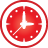Clock red