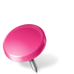 Map Marker Drawing Pin Left Pink