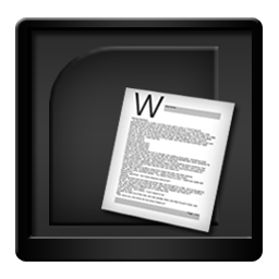 Black Microsoft Word