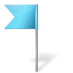 Map Marker Flag 4 Left Azure