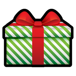 Gift green stripes