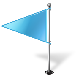 Map Marker Flag 1 Left Azure