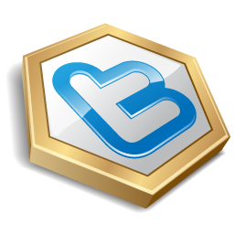 Gold shape twitter