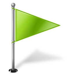 Map Marker Flag 1 Right Chartreuse
