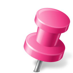 Map Marker Push Pin 2 Right Pink