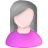 User female white pink grey