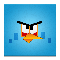 Blue Angry Bird Frameless