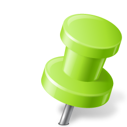 Map Marker Push Pin 2 Right Chartreuse
