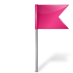 Map Marker Flag 4 Right Pink