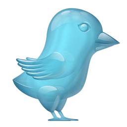 Glass Twitter Bird