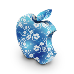 Mac blue flowers