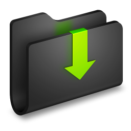 Downloads Black Folder
