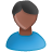 User male black blue black