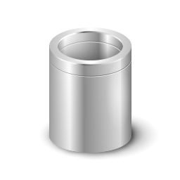 Recycle Bin Silver Empty