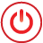 Button Power red