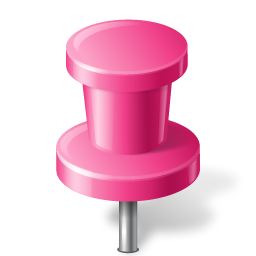 Map Marker Push Pin 2 Pink