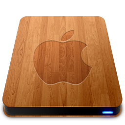 Wooden Slick Drives Apple