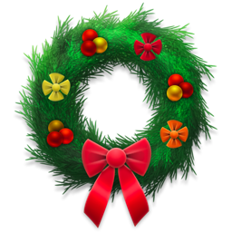 Holiday wreath festive