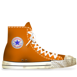 Converse Orange dirty