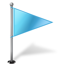 Map Marker Flag 1 Right Azure