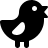 Twitter Bird black