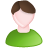 User male white green
