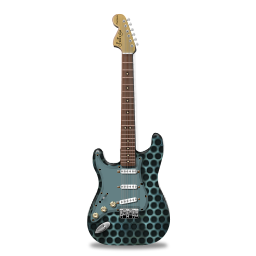 Stratocastor Guitar Metallicholes