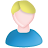 User male white blue blonde