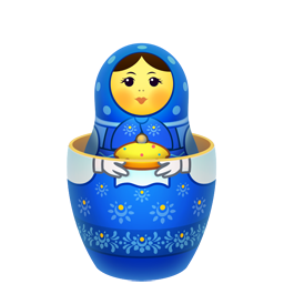 Blue Matreshka Inside
