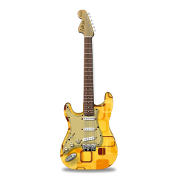 Stratocaster guitar retropeach