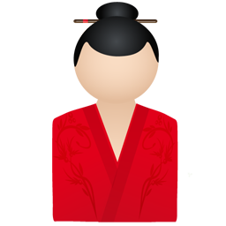 Kimono women red