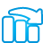 Chart Bar Down blue