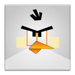 White Angry Bird Frameless