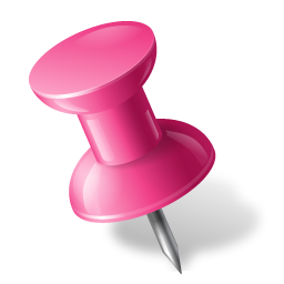 Map Marker Push Pin 1 Left Pink